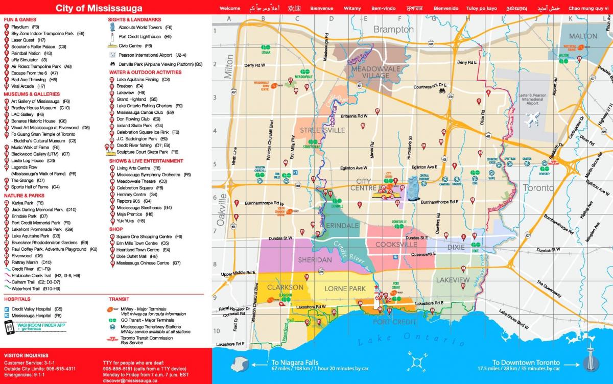Mississauga on map